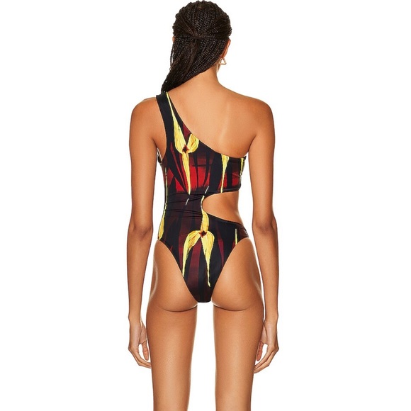 Louisa Ballou Half Moon One Piece Swimsuit in Midnight Orchid - Picture 4 of 9